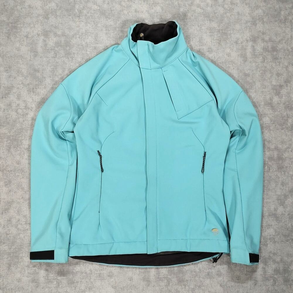 Mountain Hardwear Teal Soft Shell Jacket Womens Small Fleece Lined Full Zip